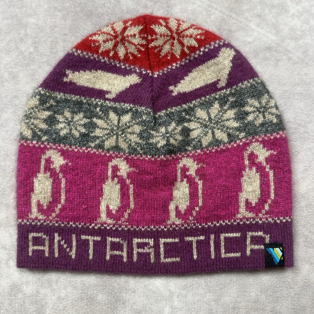 Arctic Edge Merino Wool Possum Silk Antarctica Beanie Hat New Zealand Purple